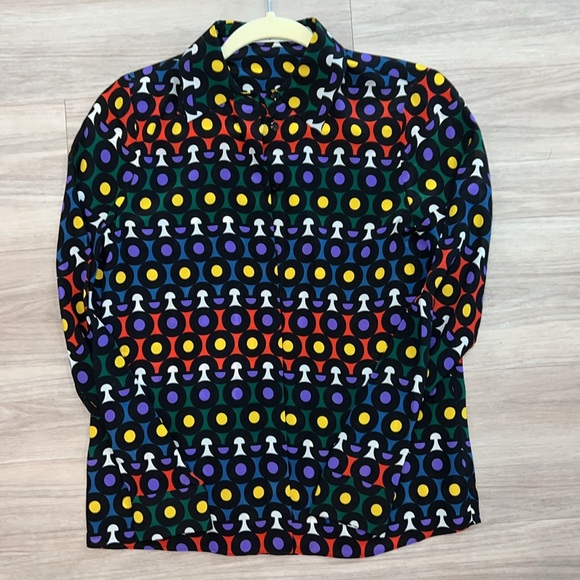 Like New Alice + Olivia Silk Patterned Top - Picture 6 of 7